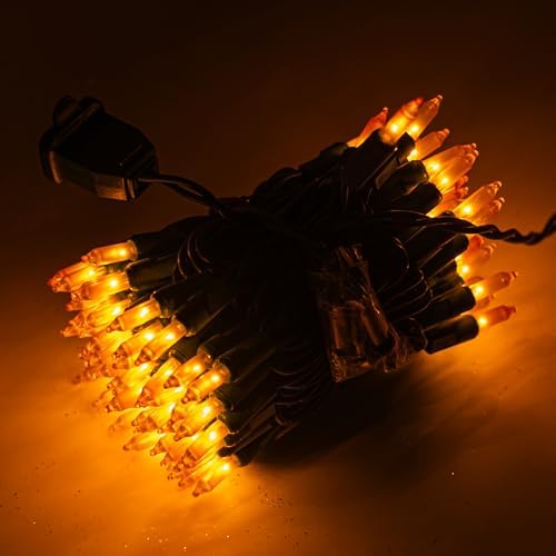 TW SHINE Christmas Lights, 20FT 100 Count Incandescent Mini Christmas Tree Light, Waterproof Xmas String Lights for Outdoor Indoor Home Party Yard Decorations, Gold