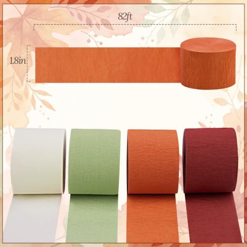Fall Party Decorations 8 Pcs Crepe Paper Streamers Party Decorations