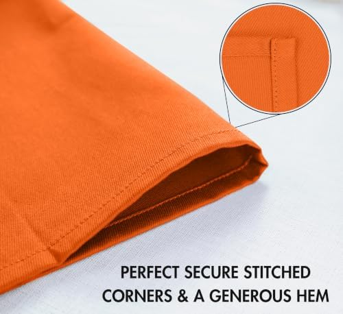 Ruvanti Cloth Napkins Set of 12, Cotton Enrich 18”x18” - Orange/Fall