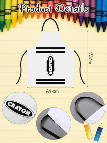 Teenyyou Crayon Costume with Apron and Cone Hat Adult