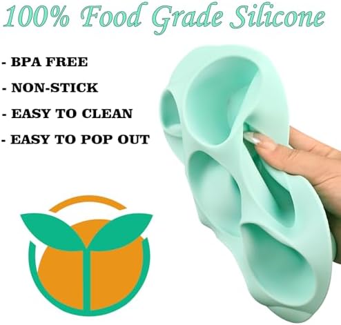 Sakolla 2 Pack Silicone Egg Bite Molds for Air Fryer, Nonstick 7 Cups Air Fryer Muffin Pan for Baking Egg Bite, Mini Muffins, Tart, Mini Cupcake and Quiche (Pink + Green)