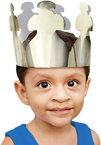 Hygloss Gold Paper Crowns 12 Pack - Paper Crowns for Kids to Decorate - Craft Activity - Blank Crown for Adults - Perfect for Parties, Celebrations - DIY Crown Crafts