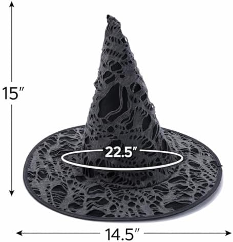 Witch Hat,Halloween hat,wizard hat, Witch Costume – Spooky Vintage Halloween Accessory for Cosplay & Costume Parties
