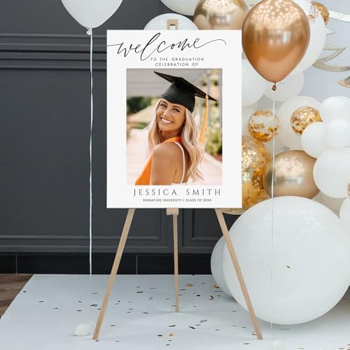 IZI POD Personalized Graduation Welcome Sign, Custom Graduation Party Poster, Graduation Welcome Canvas, Graduation Sign 2026, Graduation Party Decorations, Gifts For Student, Graduates - Style 1
