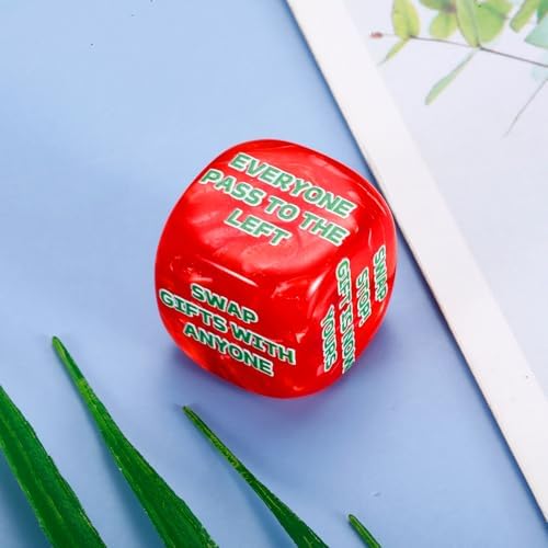 Santa Swap Gift Exchange Dice Christmas Exchange Games Dice - Family Christmas Party Favors White Elephants Gifts for Adults Gag Stocking Stuffers for Her Him New Year