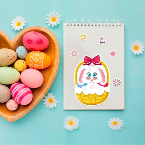 OHOME Easter Basket Stuffers - 24 Sheets Easter Crafts Stickers for Kids | DIY Happy Egg Bunny Easter Gifts Treats Games Toys Activities Decor Party Favor Supplies for Toddlers