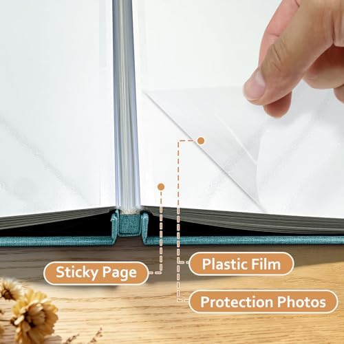 Large Self Adhesive Scrapbook Album, 40 Sheets 80 Pages Photo Book