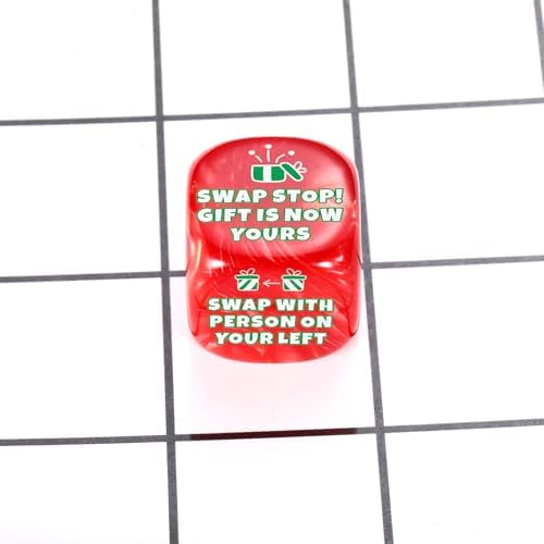 Santa Swap Gift Exchange Dice, Funny White Elephant Dice Gifts for Women Men Adults Exchange Christmas for Adults,Christmas Stocking Stuffers for Women Men