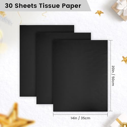 30 Sheets Tissue Paper for Packaging Gift Bags Decoration, Gift Wrap Tissue Paper Bulk for Weddings Birthday DIY Project Christmas Gift Wrapping Crafts Decor (20 x 20 Inch)