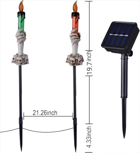Halloween Decorations Outdoor, Solar Pathway Lights, 10 Pack
