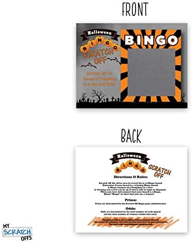 My Scratch Offs 3 x 4 in Halloween Party Scratch Off Game Cards - 26 Pack