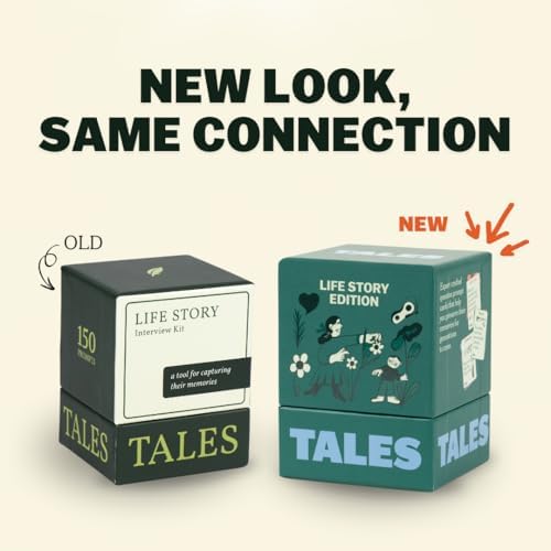 TALES 150 Conversation Cards, Life Story Edition, Preserve Family Memories