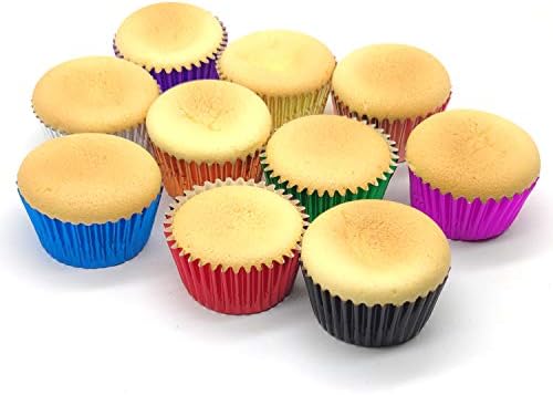 Standard Black Foil Cupcake Liners Muffin Baking Cups for Party and More, 100-Count