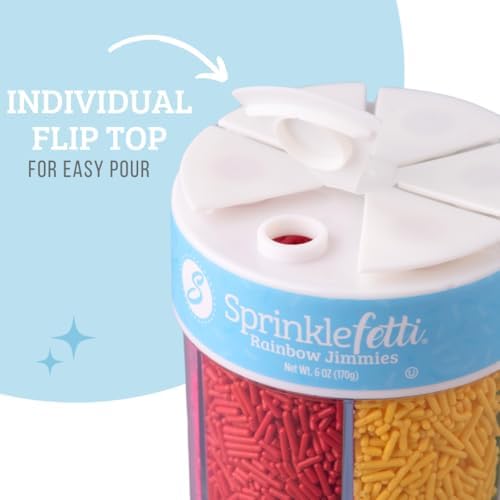 Sweets Indeed Rainbow Jimmies Sprinkles for Baking & Decorating, 6.45 oz