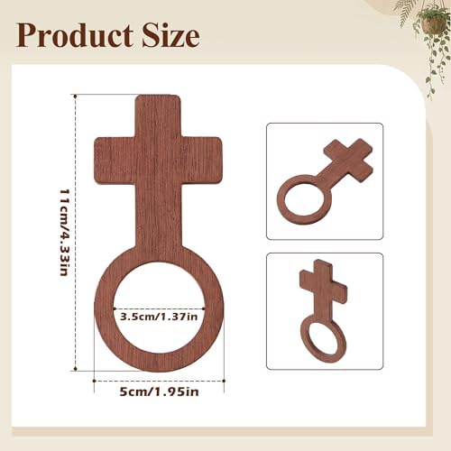 APTWOW Wooden Easter Napkin Rings Set of 12 - Christian Cross Napkin Holder, Spring Farmhouse Napkin Rings for Birthday Wedding Party Banquet Table Decor