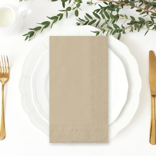 Whaline 120 Pcs Sage Green Guest Napkin Nude Sage Green Color Disposable Paper Pack Wedding Dinner Hand Napkin Towel for Bathroom Birthday Bridal Shower Party Supplies