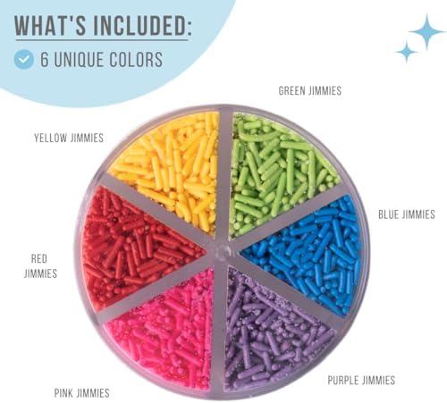 Sweets Indeed Rainbow Jimmies Sprinkles for Baking & Decorating, 6.45 oz