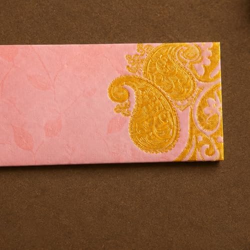 LoveNspire Money Envelopes (7.5 x 3.5 Inch) Decorative Dual Paisley Pattern Shagun Lifafa for Indian Wedding, Birthday | Cash Gift Holder & Home Savings Organizer Pack of 50