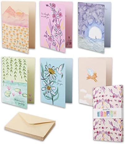 MPFY- Sympathy Cards Large 5" x 7", Pack of 11 with Envelopes, 6 Unique Designs, Condolence Card, Sympathy Card, Sympathy Cards Assortment, Sympathy Cards Bulk, Mother's Day Gift
