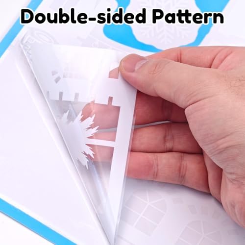 78" Christmas Window Clings Stickers White Winter House Snowflake Christmas Tree Xmas Window Decals for Holiday Party Home Office Shop Glass Display Decoration
