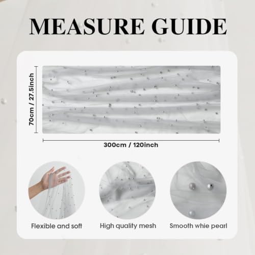 Artoid Mode 3-Pack Pearl Grey Gauze Table Runner 10FT Home Decor