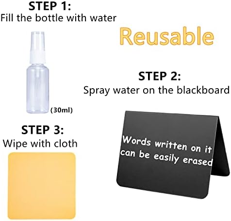 20PCS Mini Chalkboard Signs for Food, Reusable and Reserved Table Signs, Food Labels for Party Buffet, Easy to Write and Wipe Out, Catering Supplies Buffet Display, Place Cards