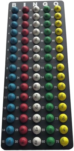 Yuanhe Bingo Board Ball Holder - 7/8" Bingo Balls, Master Board Tray Rack, Parties & Game Nights