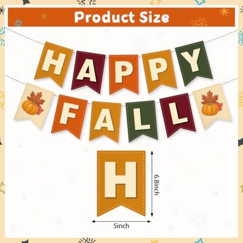 Happy Fall Banner Fall Decorations for Home Indoor Outdoor