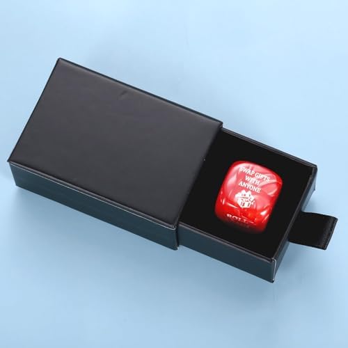 White Elephant Dices Santa Swap Gift Exchange Dice Early Christmas Exchange Gifts for Adults, Exchange Dice Games, Family Group Party Christmas Stocking Stuffers