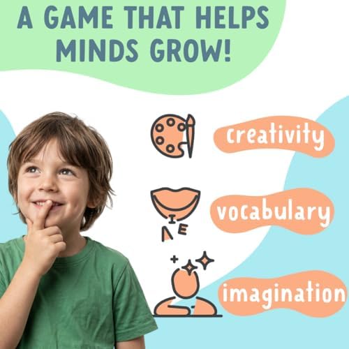 Charades for Kids & Family – Fun Acting Card Game for Family Game Night, No Reading Required & Cooperative Picture Charades Board Game, Ages 4 and Up, Kids Charades Game, for Boys & Girls
