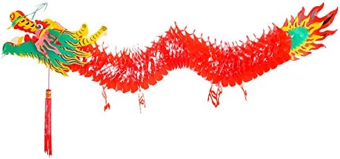 Bememo 4.92 Feet 3D Chinese New Year Dragon Decor Hanging Dragon Garland