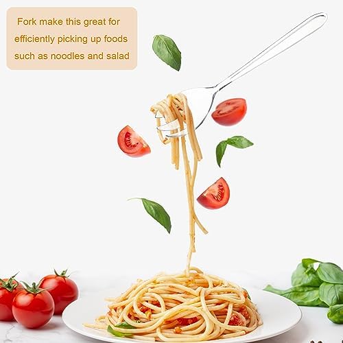 24 Pcs Disposable Plastic Serving Utensils Set Spoons Forks, Clear