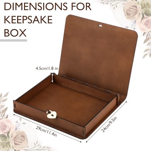 Amyhill Mr and Mrs Wedding Keepsake Box with Lid Heart Lock 11.4x9.5x1.8 in