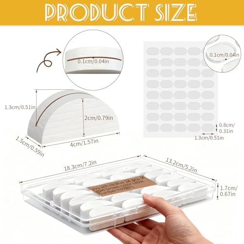 24Pcs White Wood Table Number Stands, Wood Place Card Holders