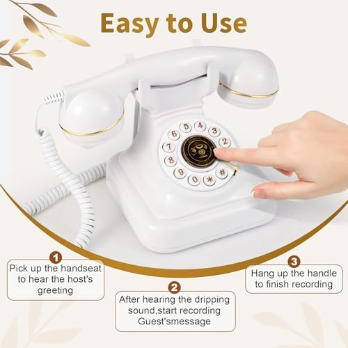 Audio Guest Book Wedding Phone,Record Customized Audio Messages for Parties