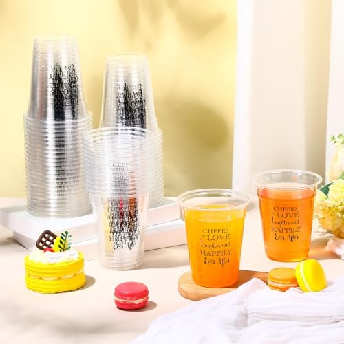 Funnymoom 60 Pack 12 oz Wedding Plastic Cups Bulk