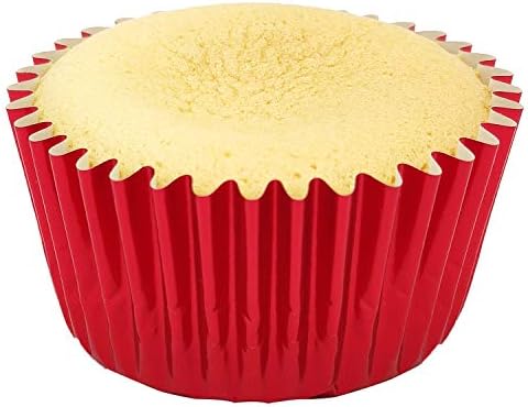 Standard Red Foil Cupcake Liners Muffin Baking Cups for Party and More, 100-Count