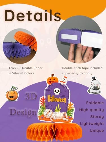 9 PCS Halloween Honeycomb Centerpieces Party Decor