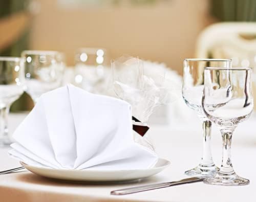 Bulk 288-Pack Cloth Napkins, 18"x18", Wrinkle Resistant, White, Sturdy