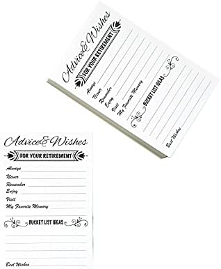 RXBC2011 Advice and wishes Card for retirement party Happy Retiree Celebration Gift Sharing Well Wishes And Memories happy retirement wishes Card Pack of 50 (white)