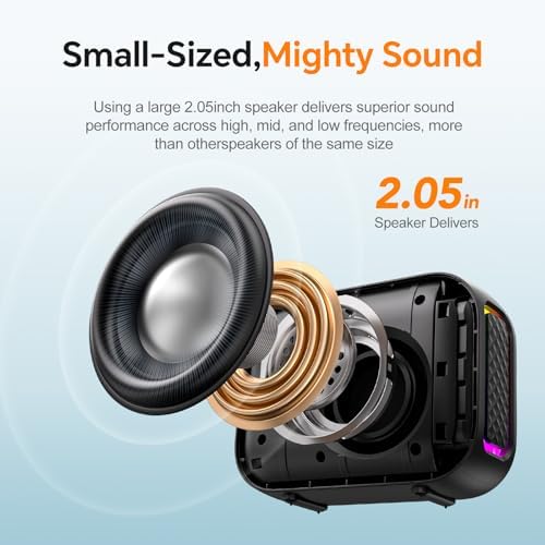 Portable Bluetooth Speaker Line-in Support: IPX5 Waterproof, Black