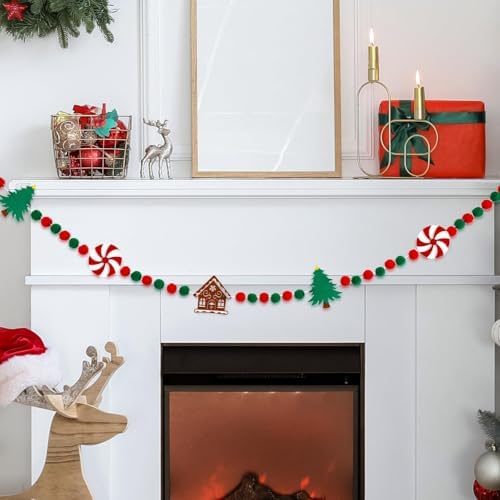 Jansun 8.2 Ft Felt Christmas Garland