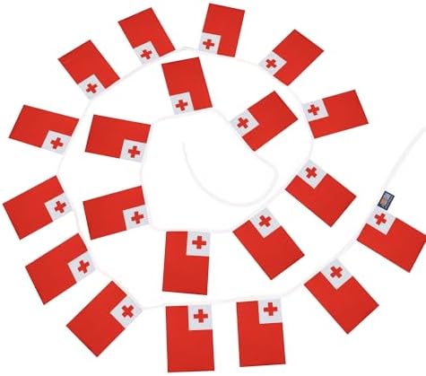 AZ FLAG Tonga Bunting 20 ft 20 flags Light Polyester