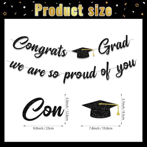 Graduation Decorations 2026 Party Supplies, Pre-strung K-12th Grade Photo Banner, Congrats Grad Class of 2026 We Are So Proud of You