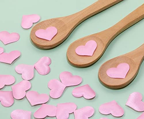 ONLYKXY 200Pcs Sponge Confetti Flower Decor Heart Shape Petals Table Wedding Decoration Glitter Scatter for Wedding Party Valentine's Day Scatter Ponge Petal Confetti (Pink)