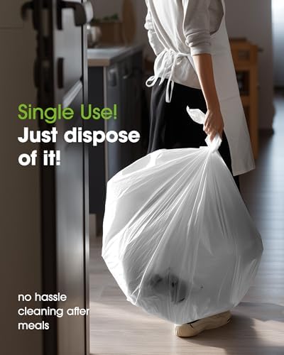Pureegg Plastic Table Cloth Disposable 8 Pack 54 x 108 Inch, White