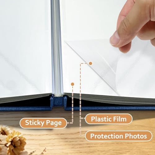 Large Self Adhesive Scrapbook Album, 40 Sheets 80 Pages Photo Book