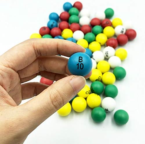 Yuanhe 0.8 Inch Bingo Balls for Jumbo Cages and Boards, Easy Read, 75 Count, Perfect for Parties,Bingo Nights, Raffles,Lost Bingo Ball Replacements