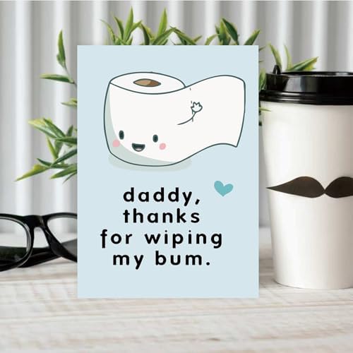 Funny First Fathers Day Card Gift for New Dad