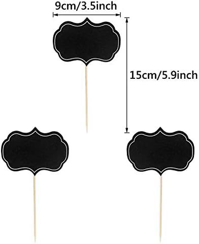 Blulu 50 Pcs Cheese Marker Toothpick Label for Charcuterie, Black